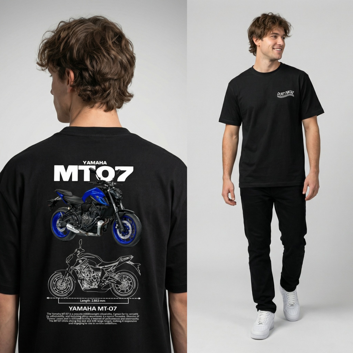 Yamaha MT-07 Naked Bike Style  - Streetwear Brand Graphics recension och pris