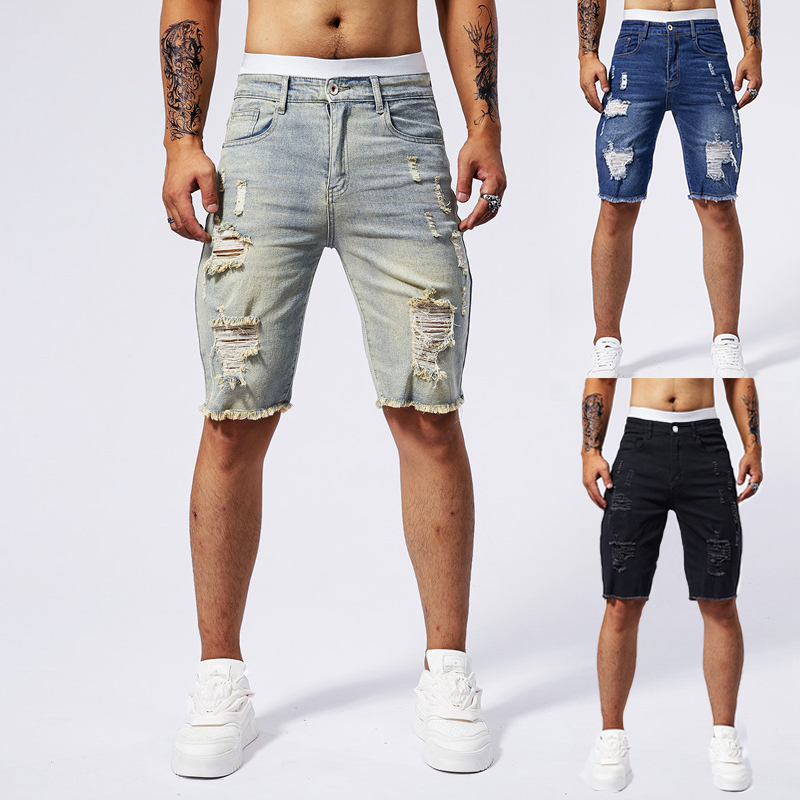 2025 Summer New Men's Ripped D - Streetwear Brand China recension och pris