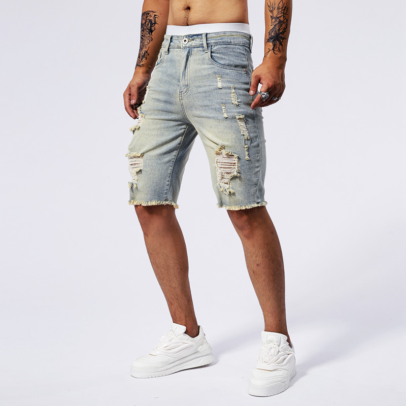 2025 Summer New Men's Ripped D - Streetwear Brand China recension och pris