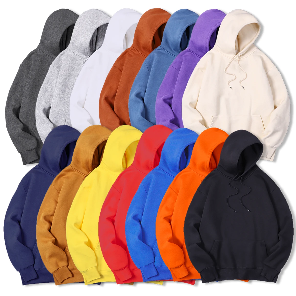 Men's Solid Color Hooded Sweat - Streetwear Brands 2026 recension och pris